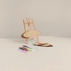 Wooden drawing board and easel set, children's art wooden drawing board details Picture